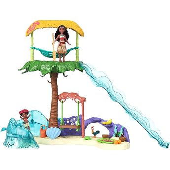 Mattel Disney Moana 2 Island Adventure Playset and 2 Small Dolls