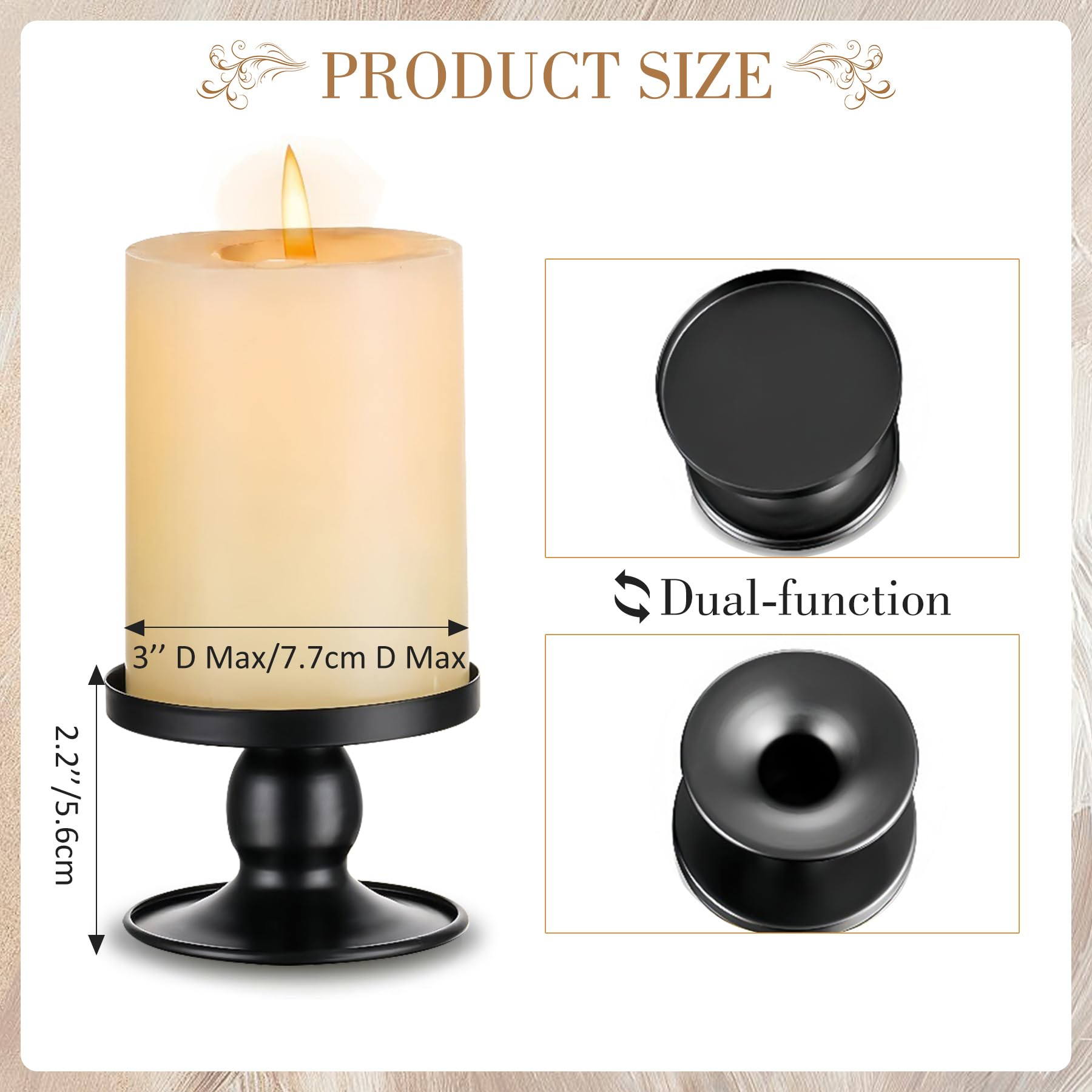 Unity - Portavelas de metal negro Unity para bodas, juego de 3 portavelas de metal negro, soporte decorativo para velas de boda, ceremonia, centro de mesa, decoración de regalo
