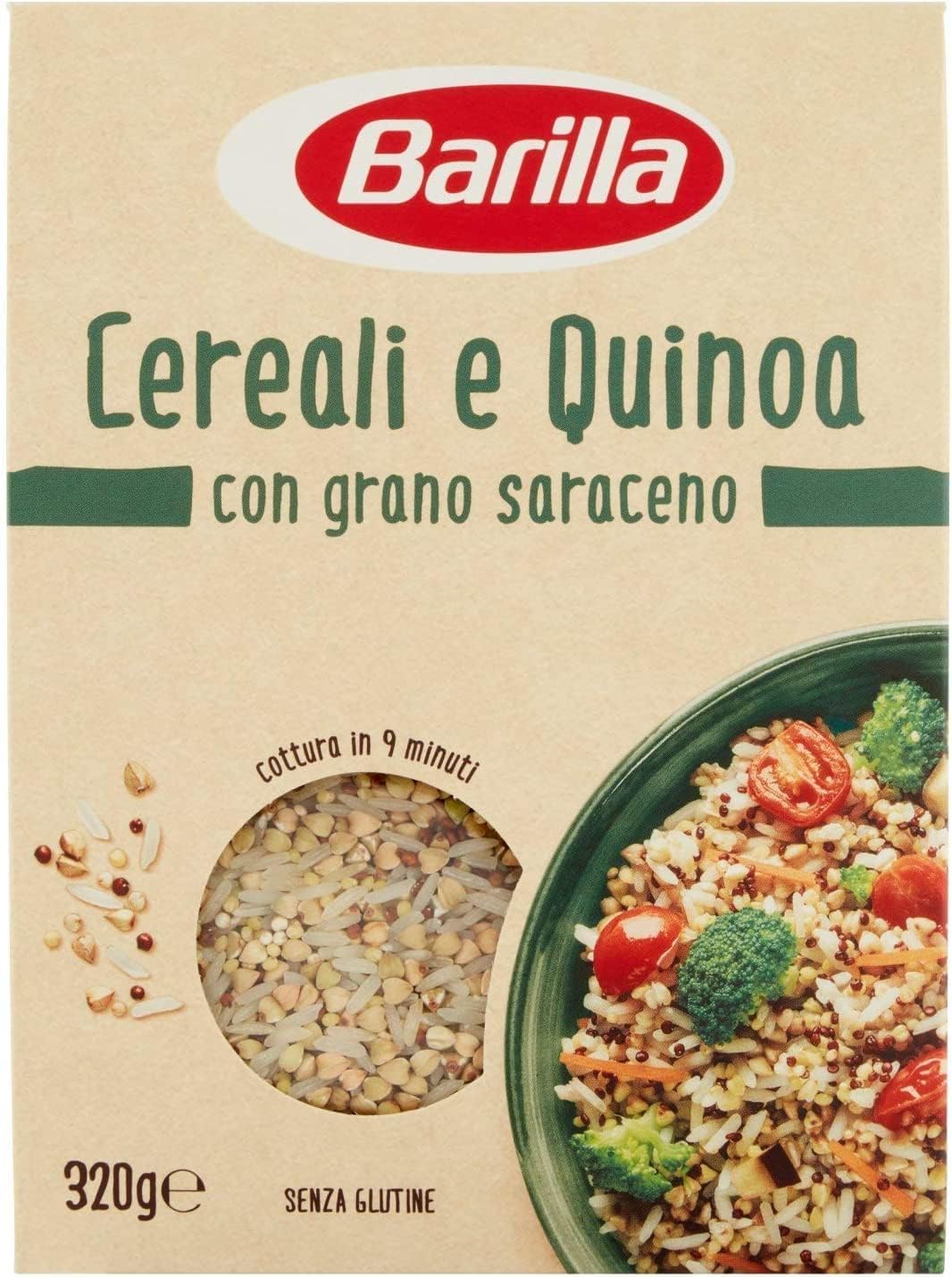 Italian Gourmet Cereali e Quinoa Mix mit Buchweizen 12 x 320g, glutenfrei | Schnell serviert für Salate, bowls e contorni; hochwertige Körner, Gesamtnettogewicht 3,84 kg + Kostenlos Polpa 400g