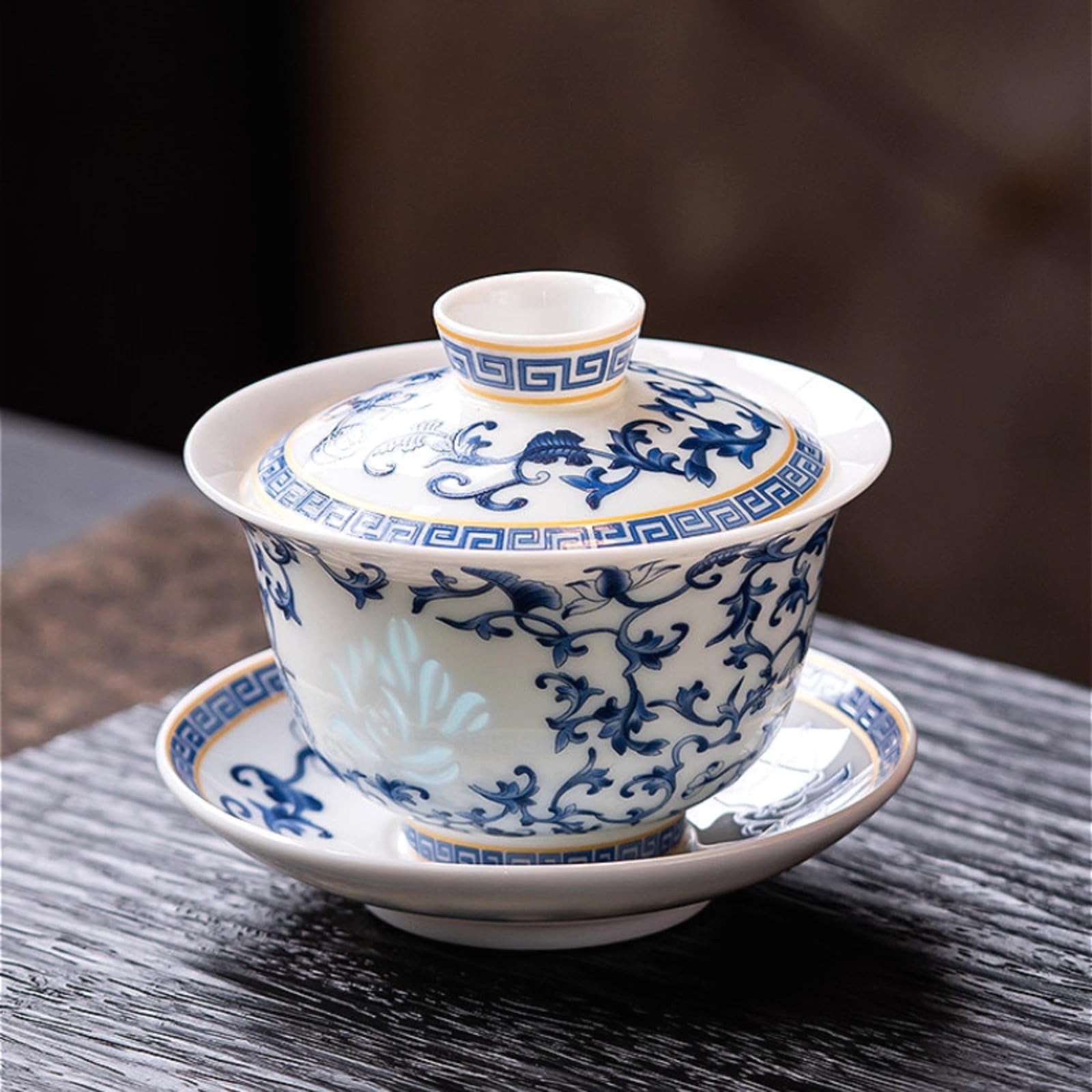 Gaiwan en céramique jade blanc de mouton de 150ml, tasse à thé Kungfu traditionnelle chinoise