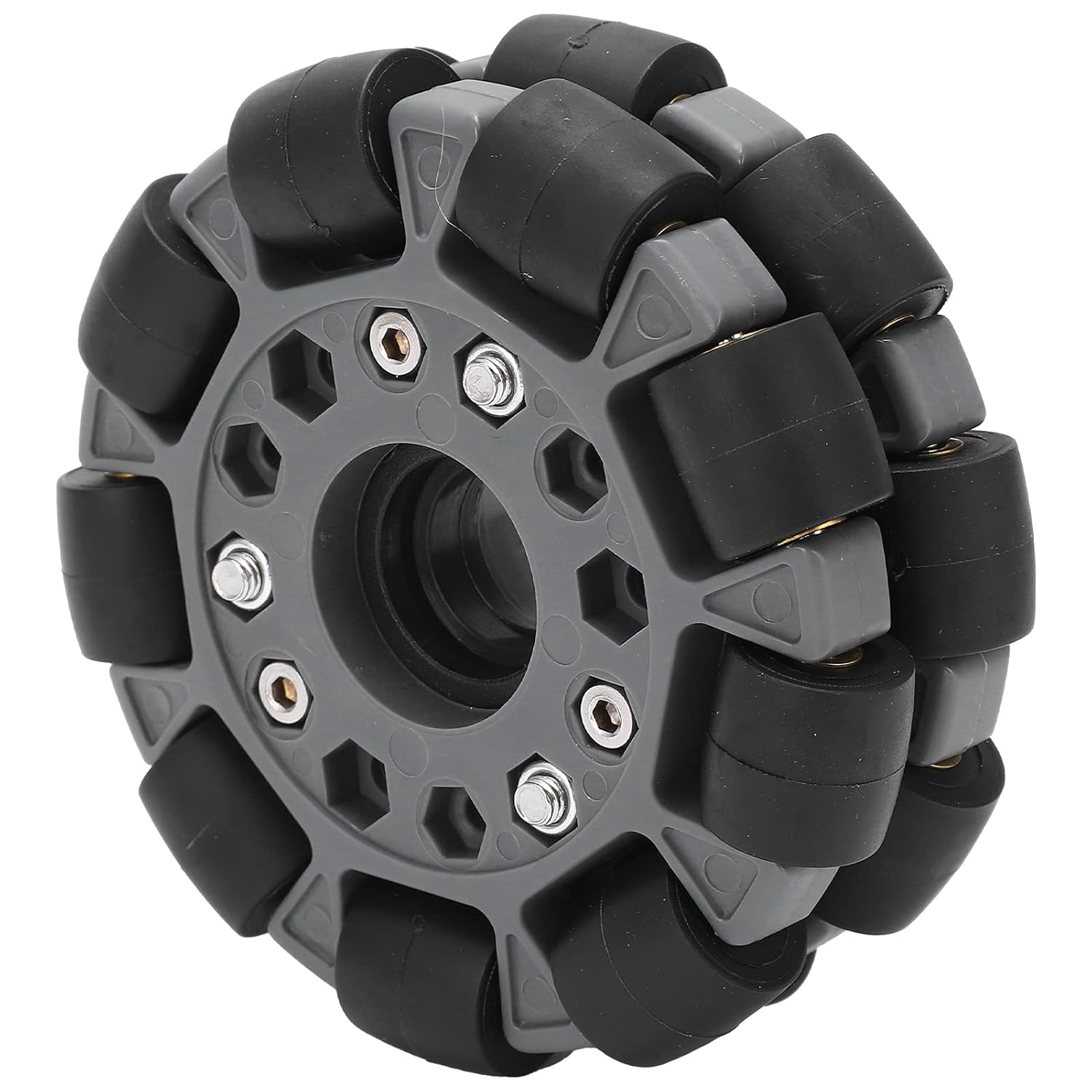 ZJchao Mecanum Wheels, 100mm Directional Double directional Wheel Replacement Accessories for Smart Robots Directional Robot Kit Mecanum DIY Load 20kg for Robotic Kit