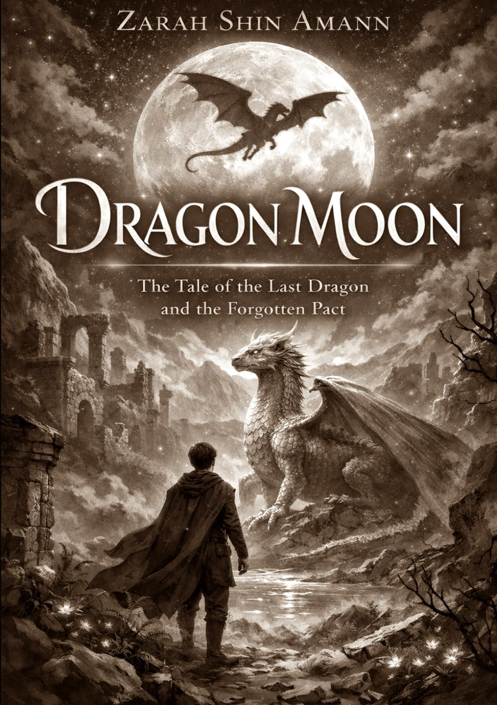 Dragon Moon - Black & White-Edition: The Tale of the Last Dragon And the Forgotten Pact (Fairy Tales from Around the World)