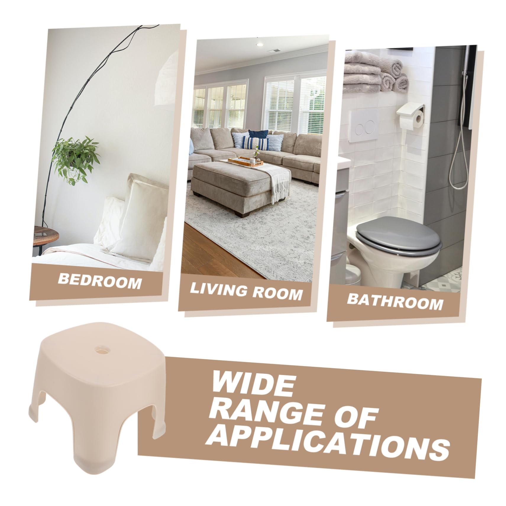 Ciieeo Plastic Footstool Boys and Girls Step Stool Toddler Bathroom Step for Boys and Girls Sturdy Stylish Easy to Move