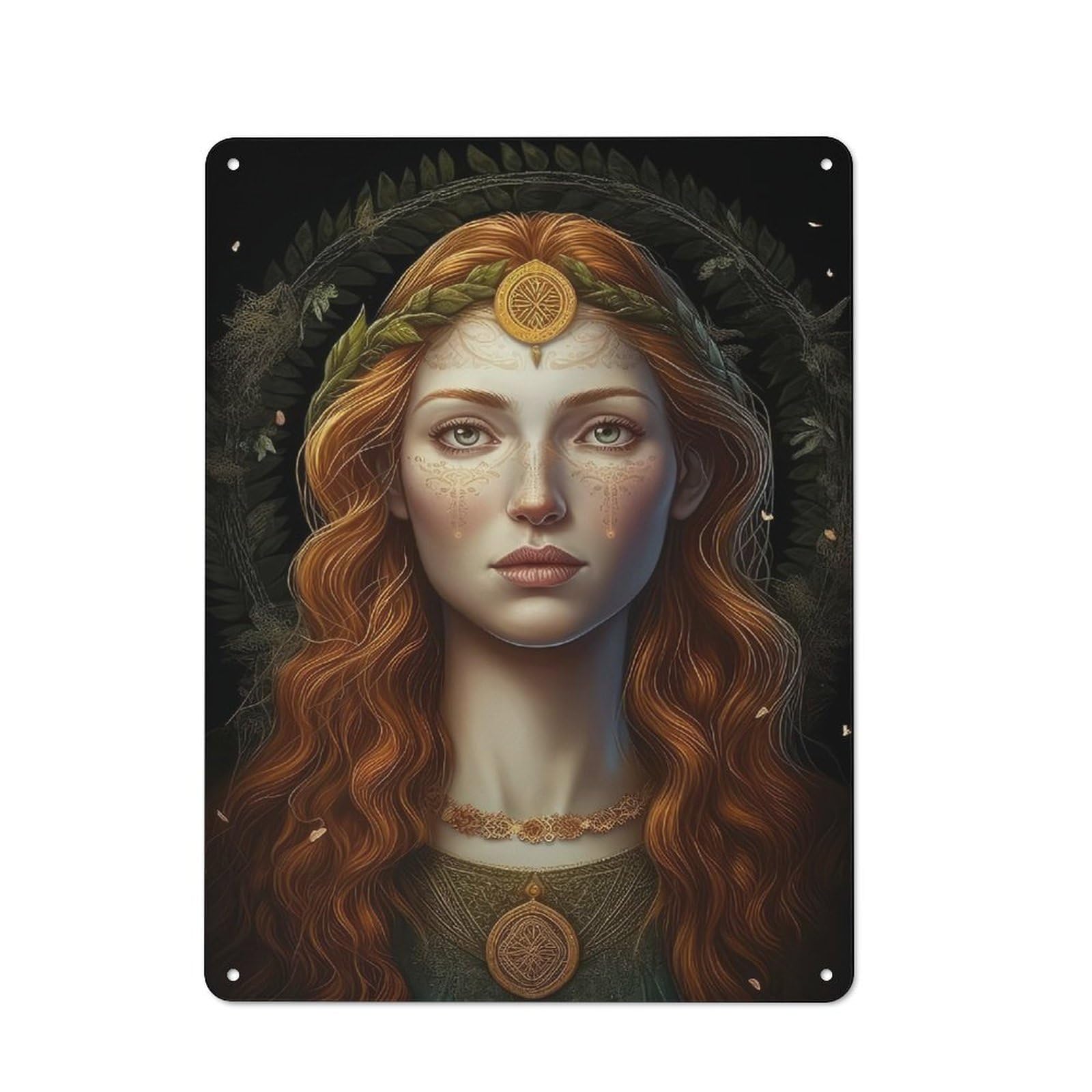 Junmoney Brigid 40X30cm Rustic Metal Plaque With For Café Or Restaurant, For Themed Interiors In Cafés And Restaurants