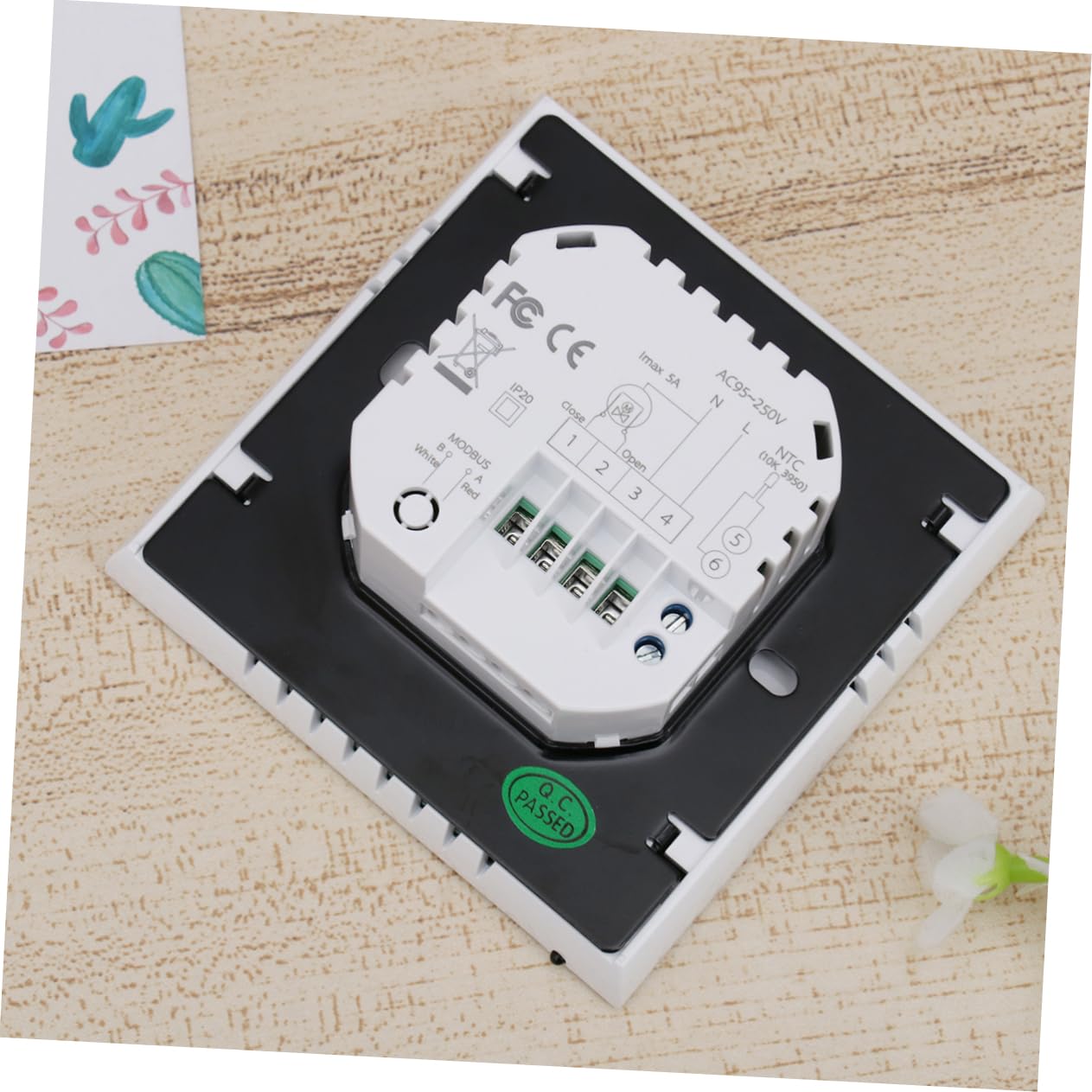 Programmierbarer Digitaler Thermostat mit LCD Display und Touchscreen für Fußbodenheizungsgerät Internem und Externem Sensor Weiß 3a für Gasheizkessel