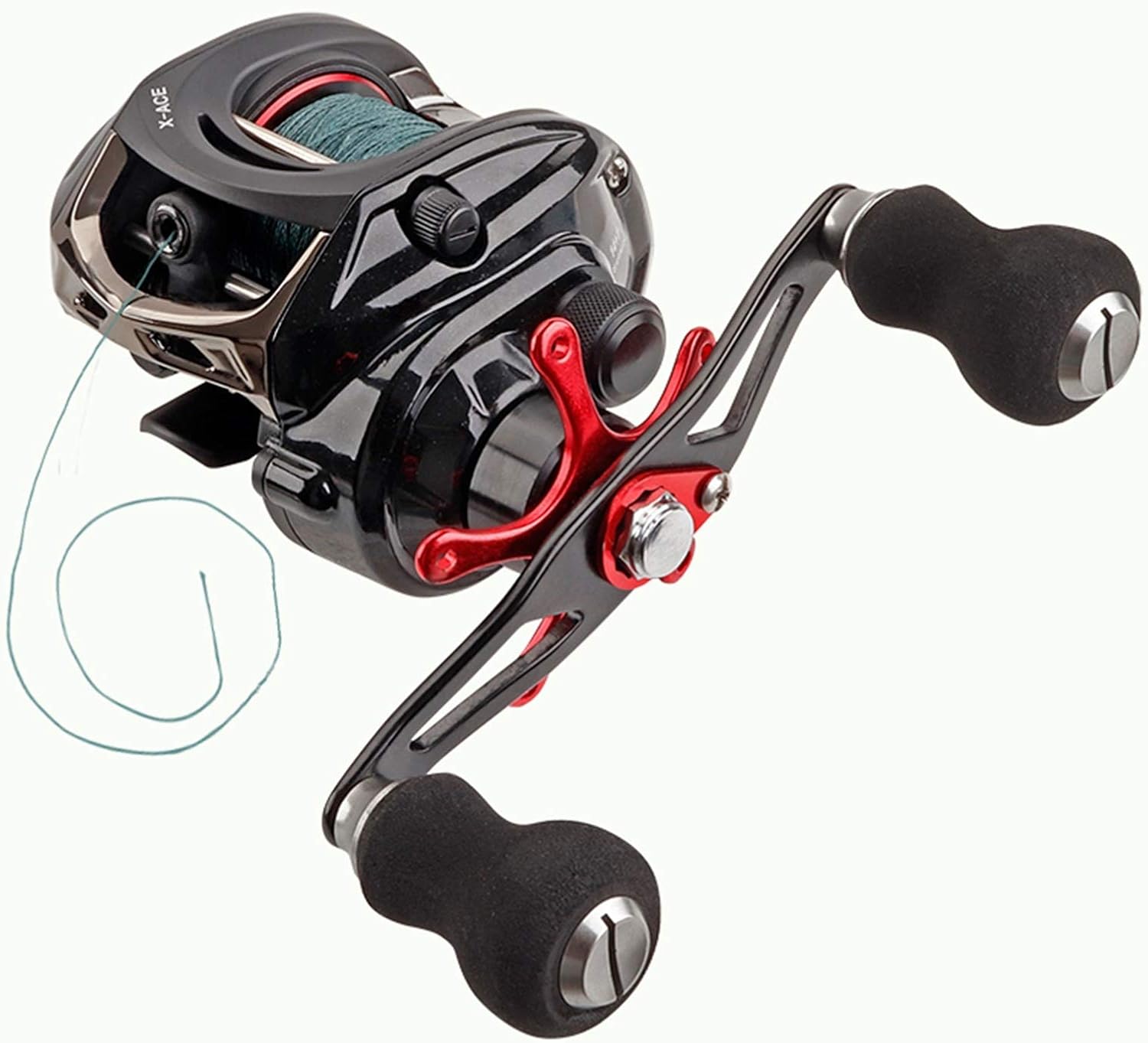 Amazon バスフィッシングリール 釣りリール8kgマックスドラッグはPE 4ストランドライン14 + 1bbs左右の右ハンドルアーベイ