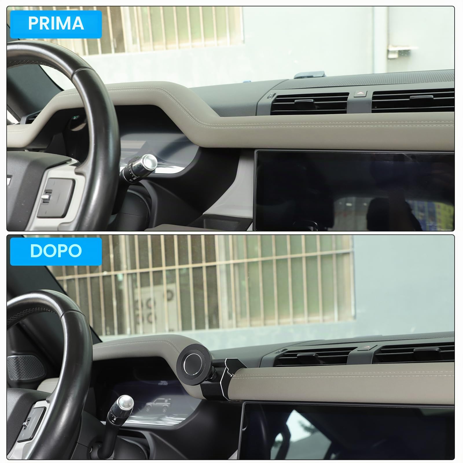 Supporto per cellulare compatibile con Land Rover Defender 2020-2023 | Modello G | lega di alluminio 1 set | Nuovo design magnetico girevole a 360°, supporto magnetico per cellulare Air Vent Car