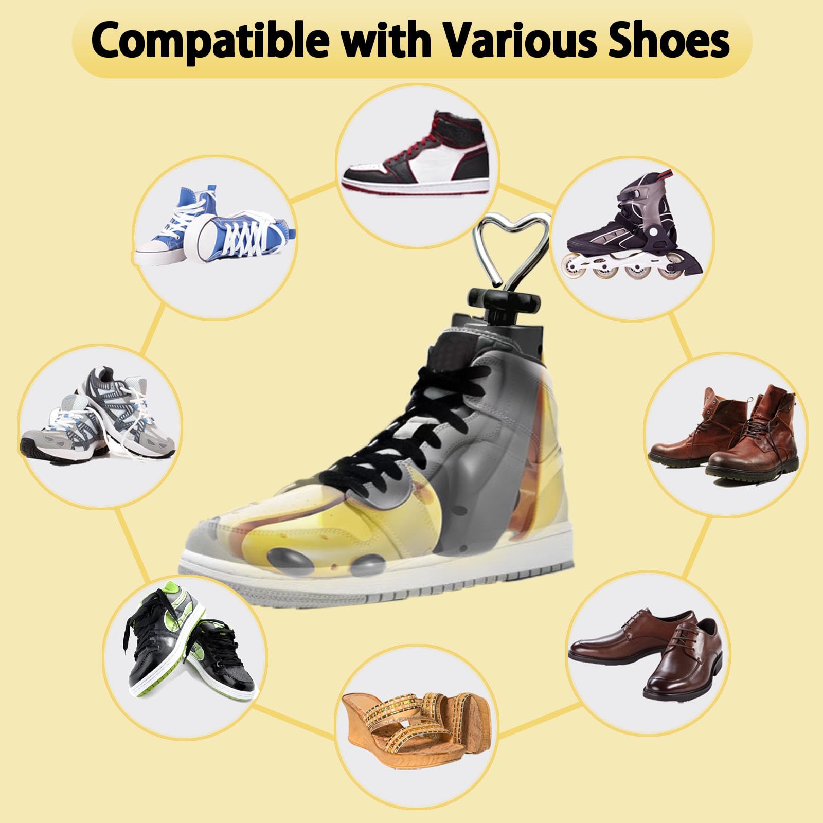 Estirador de zapatos para hombres y mujeres, estirador de botas ajustable para mujer, árbol de zapatos para pies anchos, expansor de zapatos