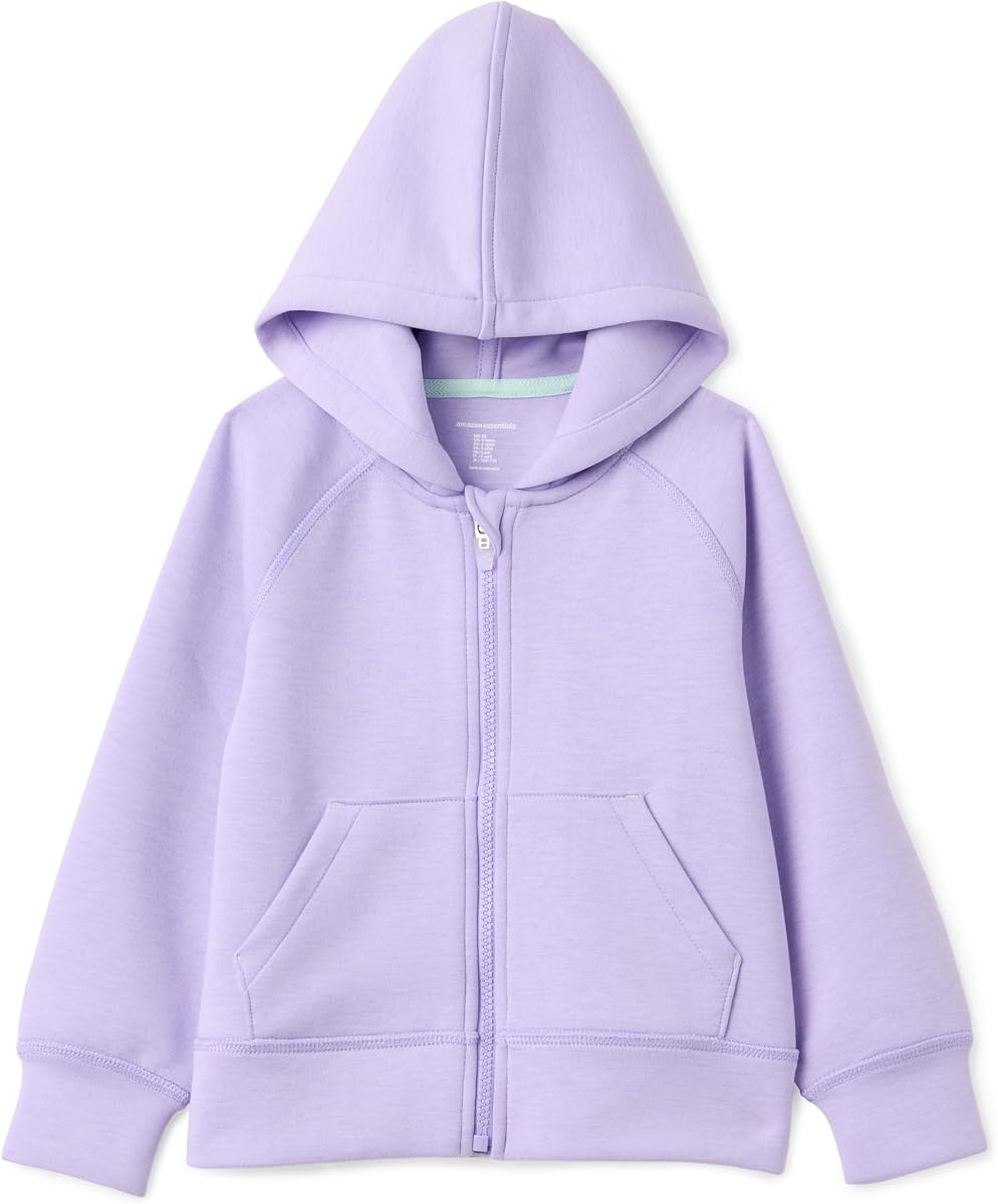 Active Girls' Active Relaxed-Fit Full Zip Hoodie with Kangaroo Pocket