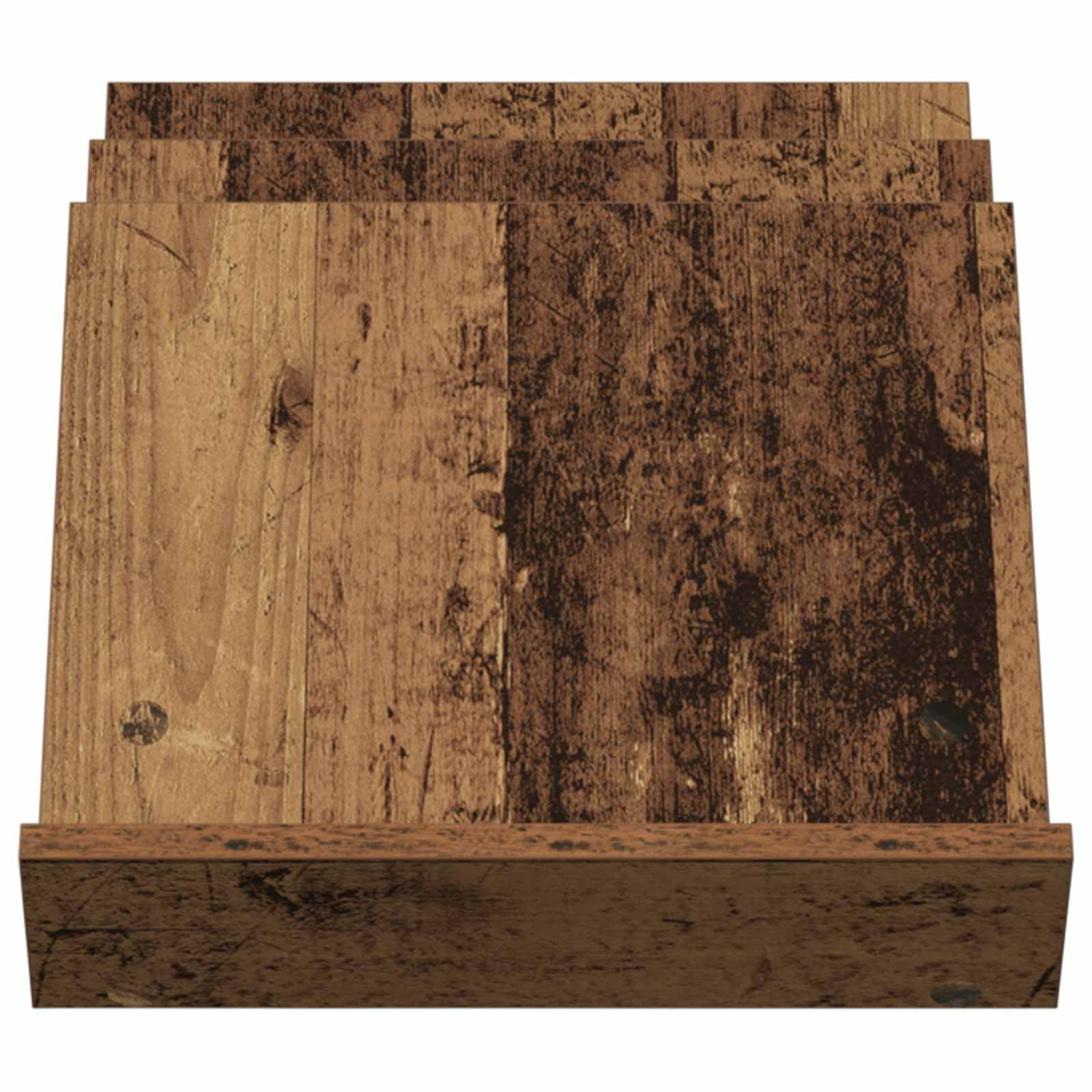Regał na magazynki z drewna odpadowego, 53 x 40 x 28,5 cm, materiał drewnopochodny, uniwersalny mebel do przechowywania, do salonu, biura, korytarza, poczekalni, recepcji, kącika do czytania