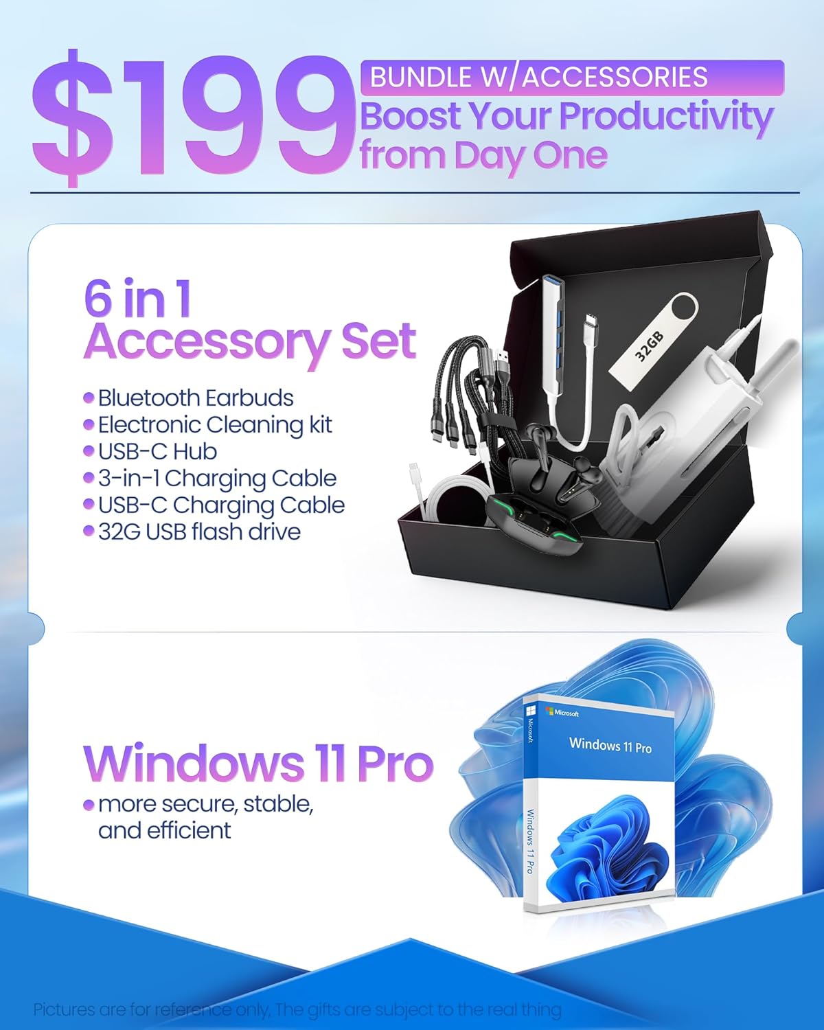 HP 17.3 inch laptop open on a desk, displaying a vibrant image on its screen.