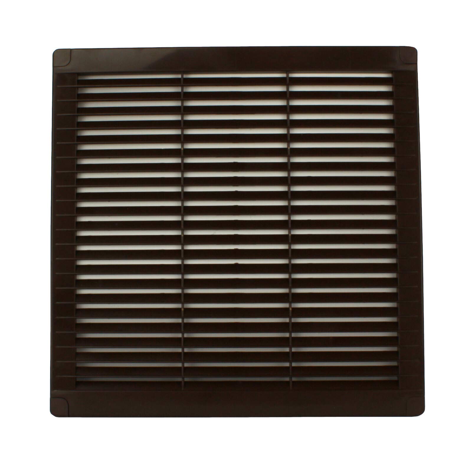 VONLIS® Ventilation Grille Exhaust Grille Slat Grille Plastic Square 250 x 250 mm Brown