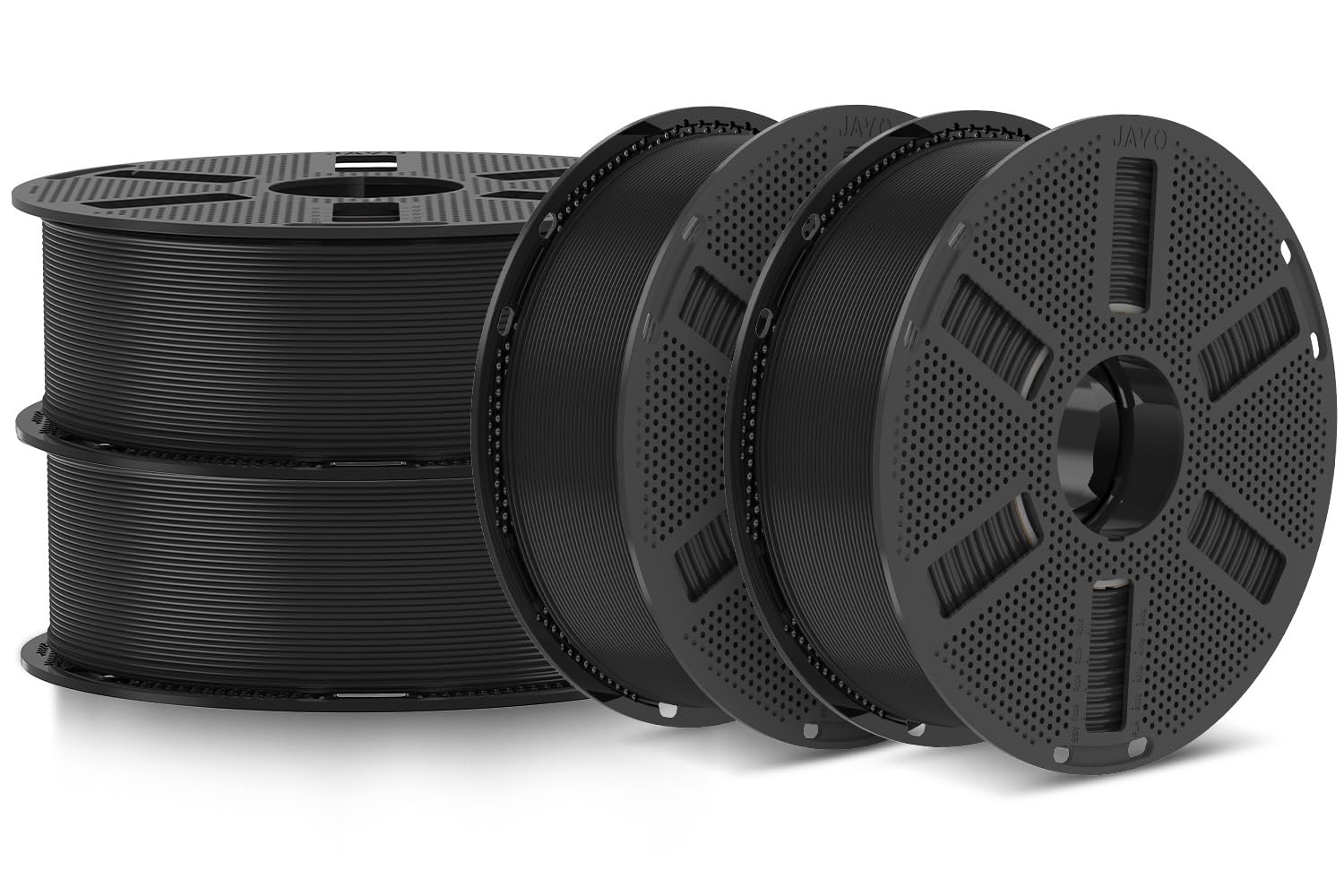 JAYO PETG Filament 1.75 mm Bundle 4.4KG Noir, Haute Résistance 3D Filament