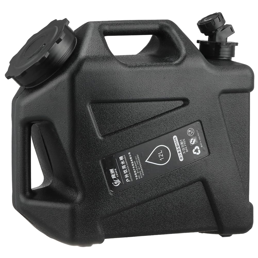 Fiorky Black/Khaki/Army Green No Leakage Water Storage Carrier Bpa Free 12L Camping Water Container Large Capacity Outdoor Hiking Accessories