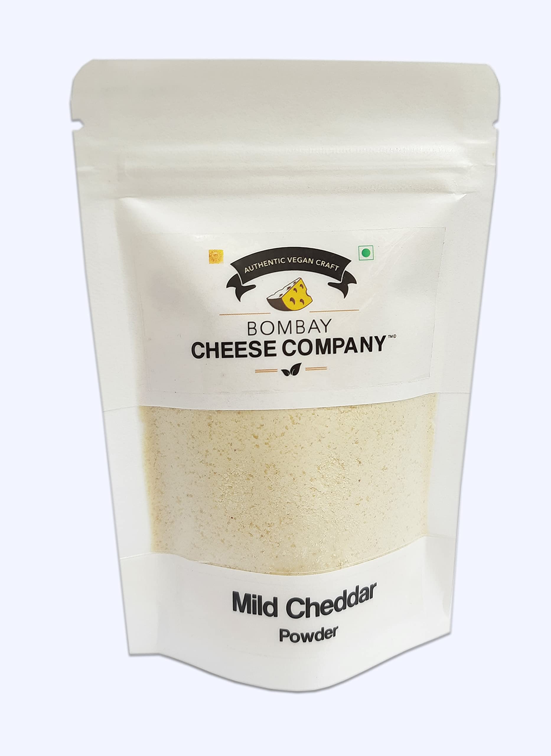 BOMBAY CHEESE COMPANY - AUTHENTIC VEGAN CRAFT Bombay Cheese Company Mild Plant Based Cheddar Powder 100% Plant Based Dairy Free Weight 200 Gram