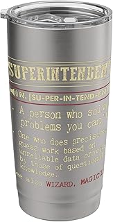 Superintendent Gift Funny Dictionary Definition Stainless Steel Insulated Tumbler