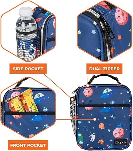 Miniatura 4 de OPUX Lonchera térmica de alta calidad, bolsa de almuerzo suave para niños y niñas, a prueba de fugas, para hombres y mujeres, para el trabajo,