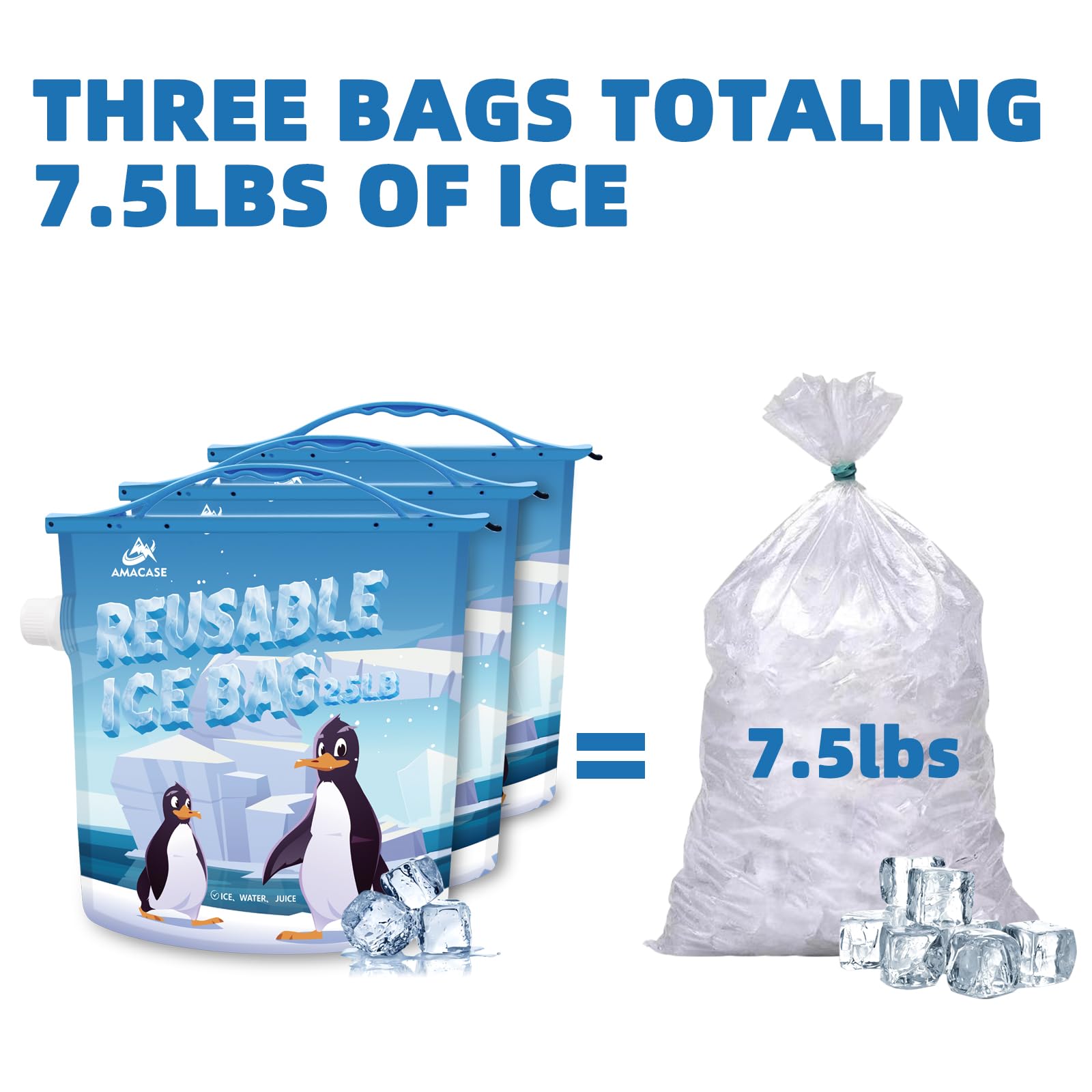 Reusable Leakproof Ice Ice Pack for Cooler-Long Lasting Dry  Freezer Packs,for Drinking Camping