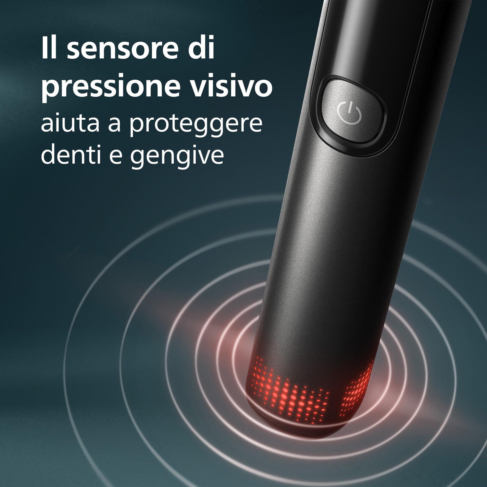 Philips Sonicare AdvancedClean Limited Edition, Spazzolino elettrico - schermo smart, sensore di pressione, promemoria sostituzione testina, 5 modalità di spazzolamento e SmarTimer, nero, HX3792/11