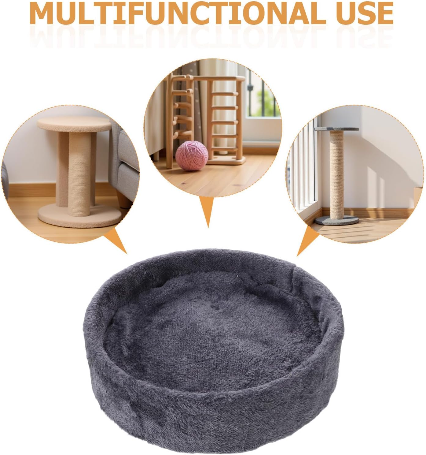 ABOOFAN Cat Tree Bed Replacement Hammock with Soft Fleece Cushion, Comfortable Sleeping Experience, Universal Compatibility for Small Pets, for Home Decor and Pet Supplies