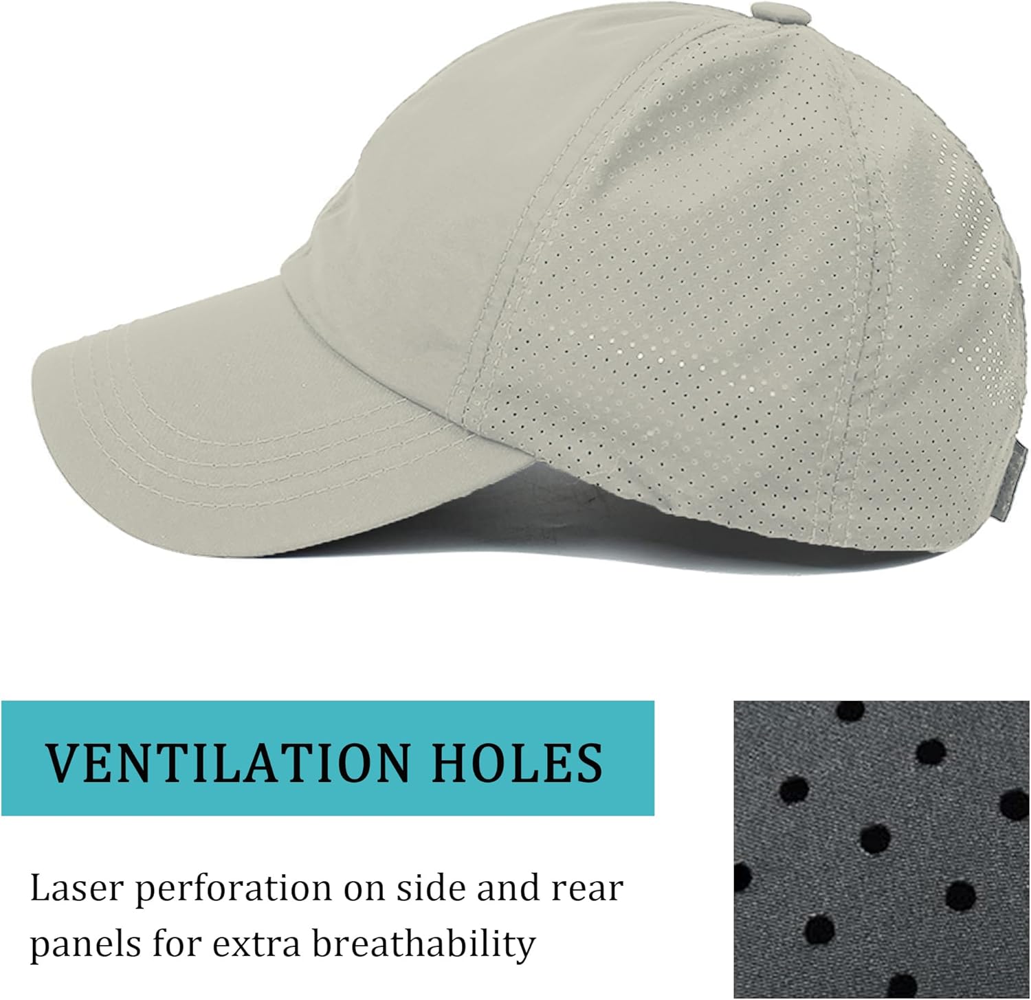 Criss Cross Ponytail Baseball Cap for Women Adjustable High Messy Bun Trucker Hats Quick Drying Mesh PonyCap - Image 4