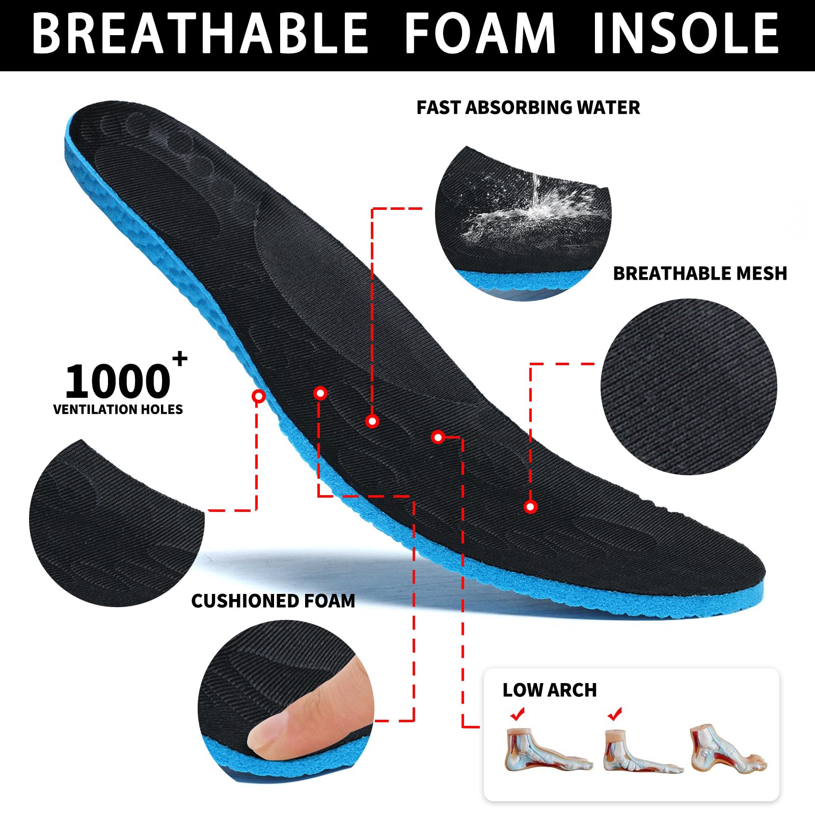 Scarpe da corsa da donna, scarpe da ginnastica ortopediche, traspiranti, da jogging, leggere, antiscivolo, con imbottitura ad aria, scarpe da corsa da palestra, scarpe da corsa