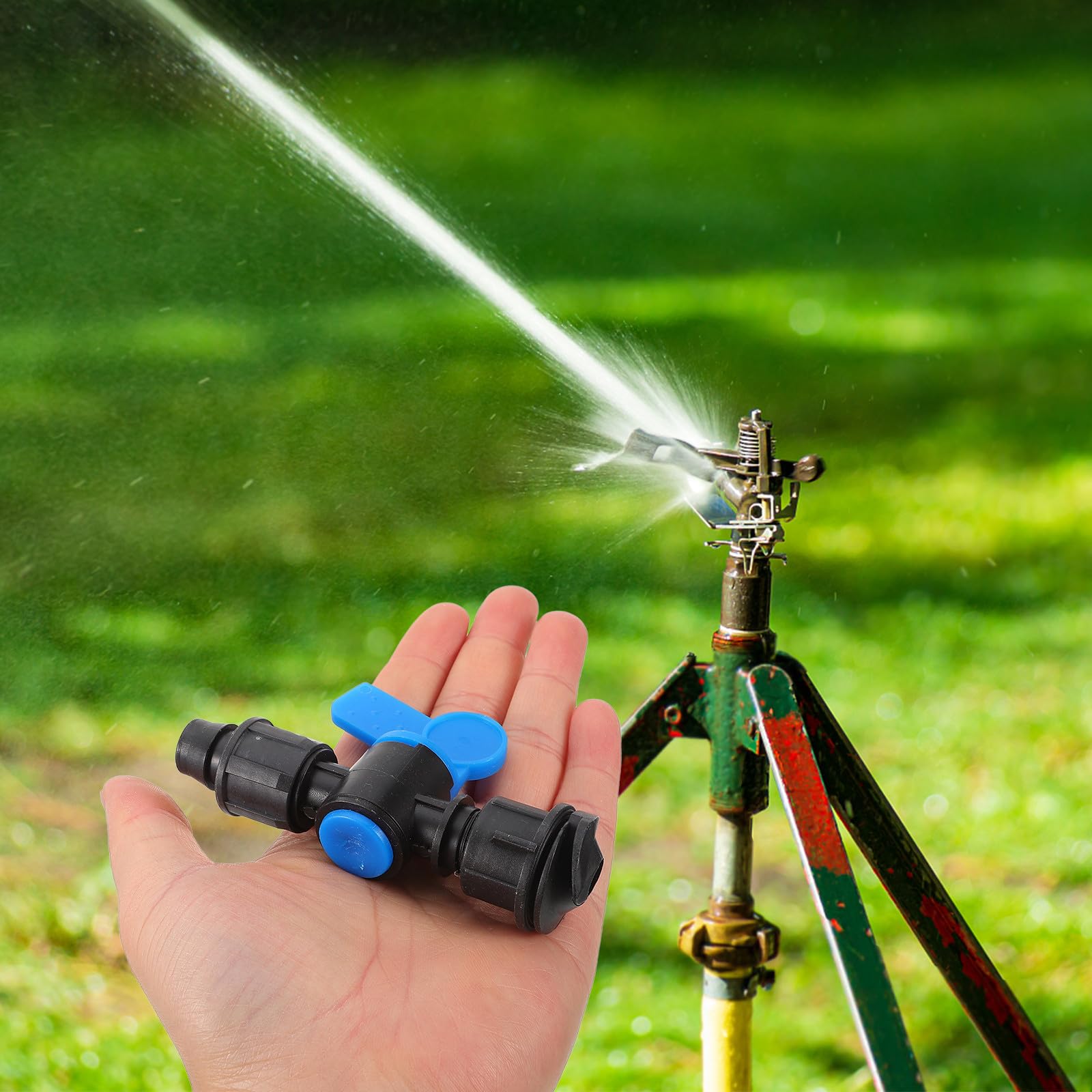 Zerodeko 50 Pezzi Raccordi per Irrigazione in Pp Compatibili Tubi Φ16 Connessione Rapida e Controllo Facile per Irrigazione a Goccia in Piccoli Campi e Casa