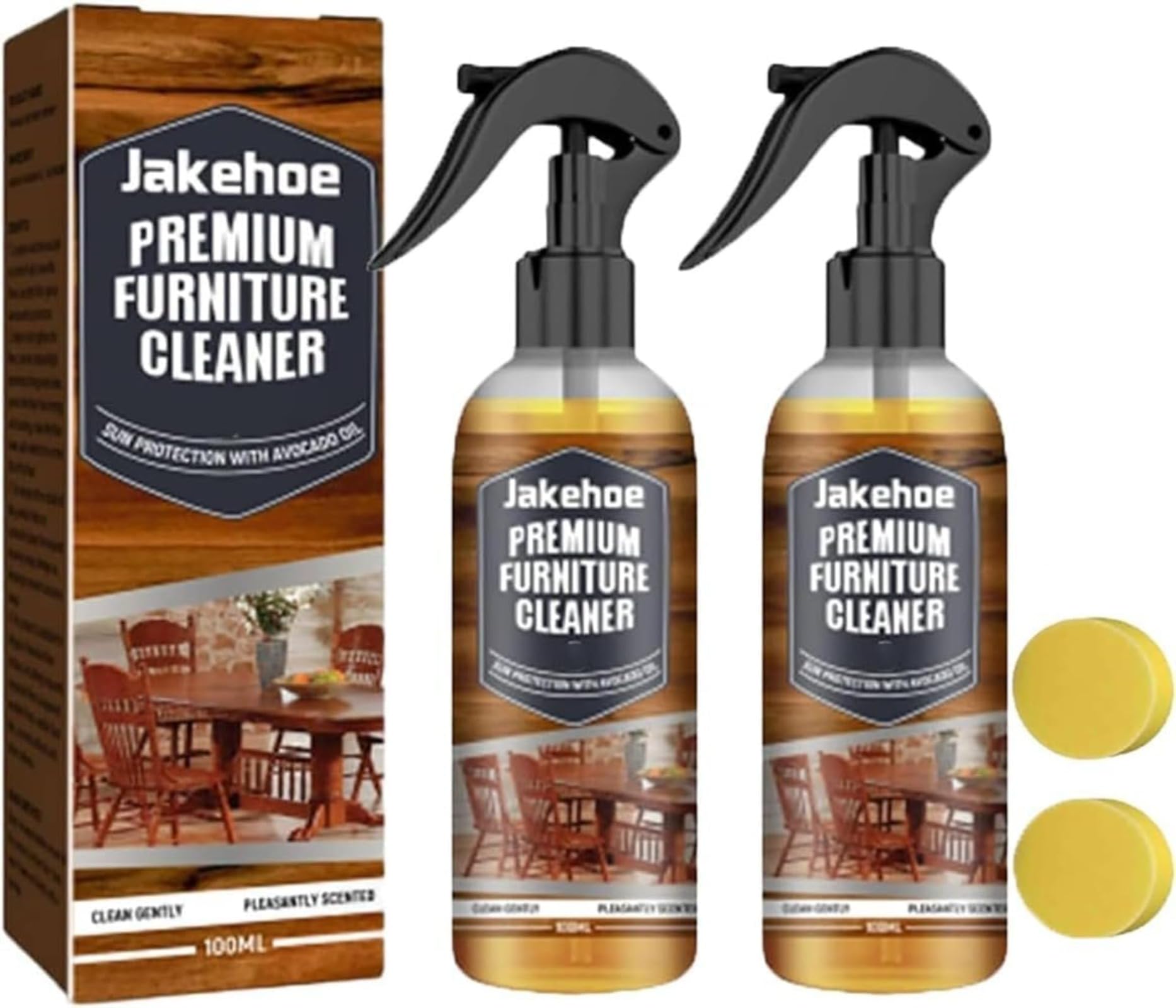 Floor Polish, Multi-Function Cleaner, Polish and Stain Remover for Strong Flooring Flooring Spray, All-Purpose Cleaning Wood, Floor, Furniture, Strong Flooring (Pack of 2)