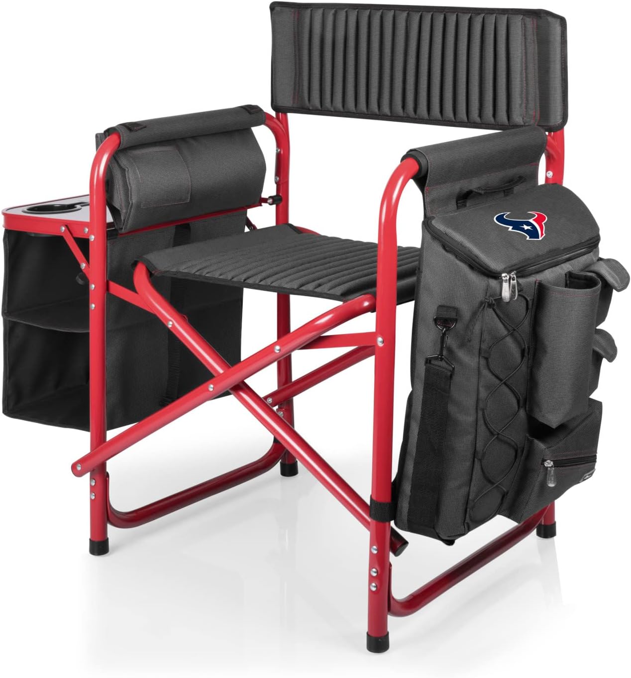 Picnic TIME NFL Unisex-Adult NFL Fusion Camping Chair with Side Table and Soft Cooler, Beach Chair for Adults, Lawn Chair