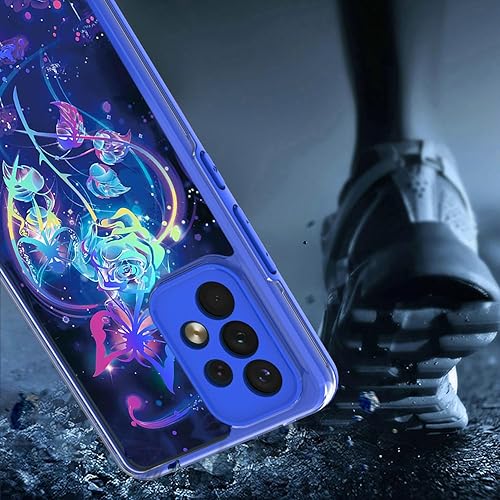 Miniatura 4 de Funda para Galaxy A04E compatible con Samsung A04E 4G, con protector de pantalla de vidrio templado, policarbonato duro + silicona suave, luz