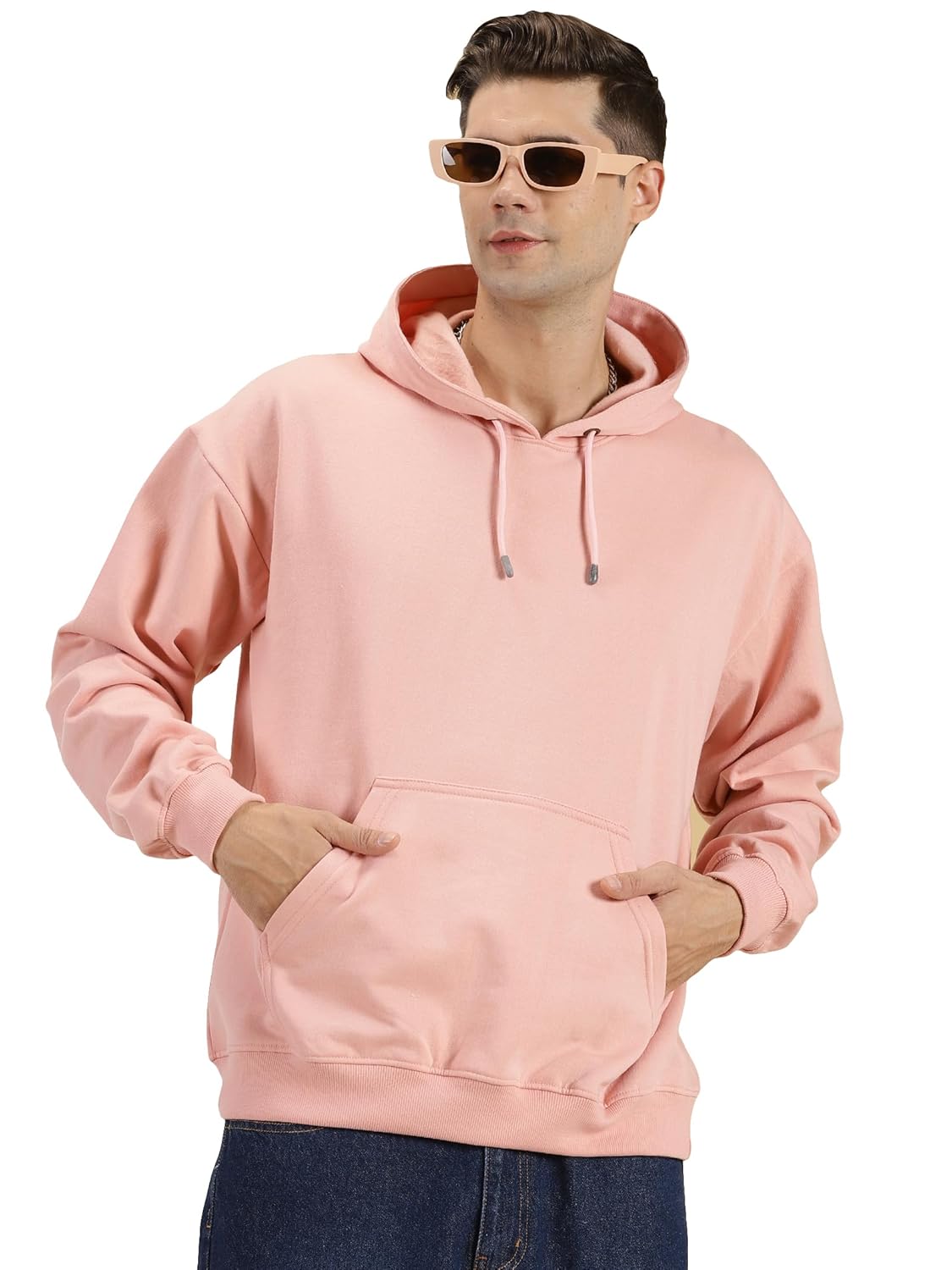 Fans Army Men’s Cotton Hooded Neck Casual Candy Oversized Hooded Sweatshirt