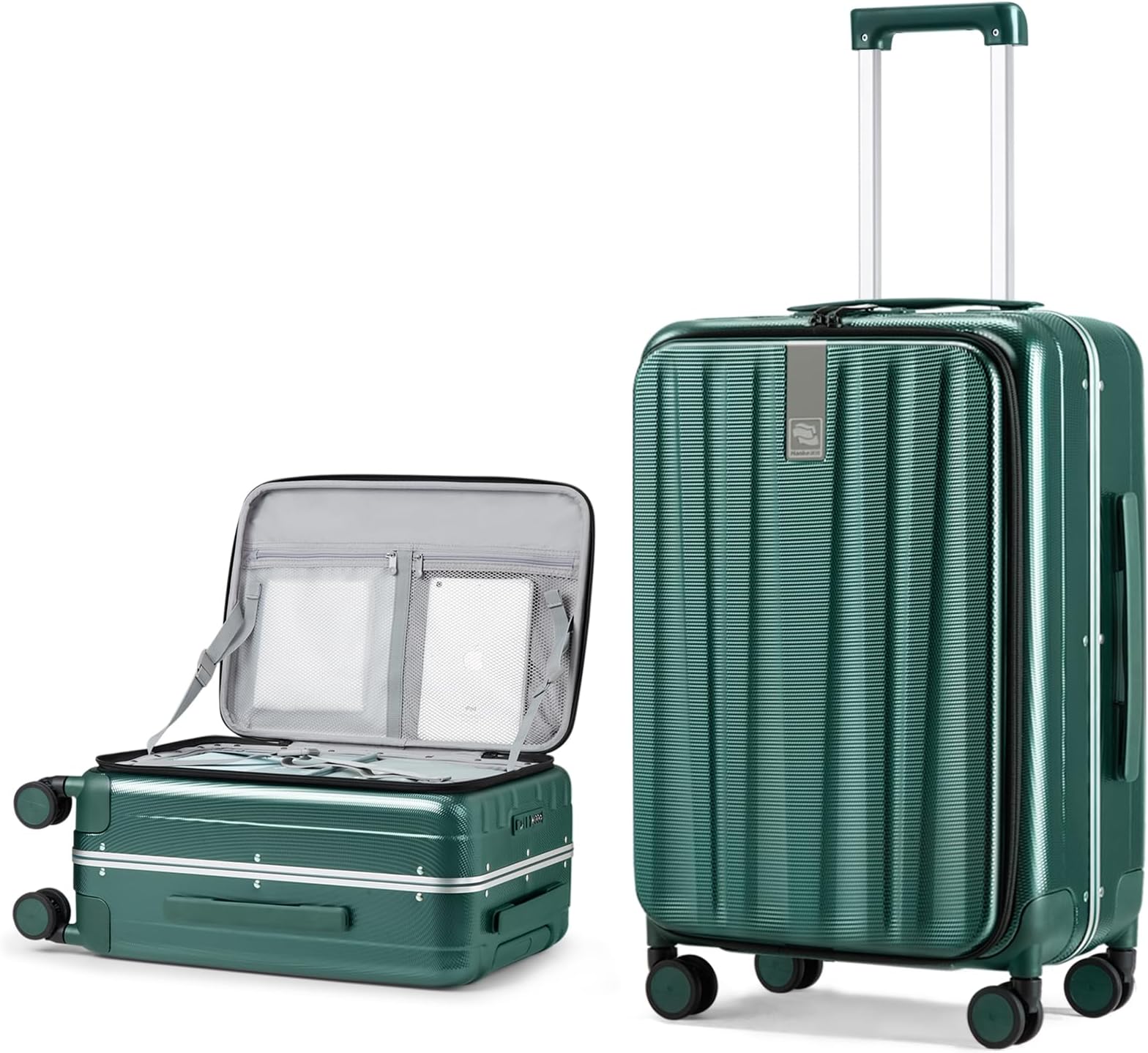 Hanke 16 20 24 26 Inch Carry On Suitcase PC Hardshell Luggage Top Open Aluminum Frame Rolling Suitcases with Wheels Travel Luggage for Womem Men