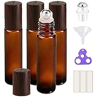 Vista 25 de PrettyCare Paquete de 12 botellas de rodillo de aceite esencial de 0.3 fl oz con bola de rodillo de acero inoxidable – Botellas de vidrio rosa