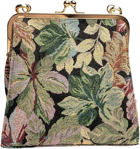 Theater Kisslock Clutch Bag for Women with Adjustable &amp; Detachable Straps | Vintage-Inspired Structured Sling Bag for Day...