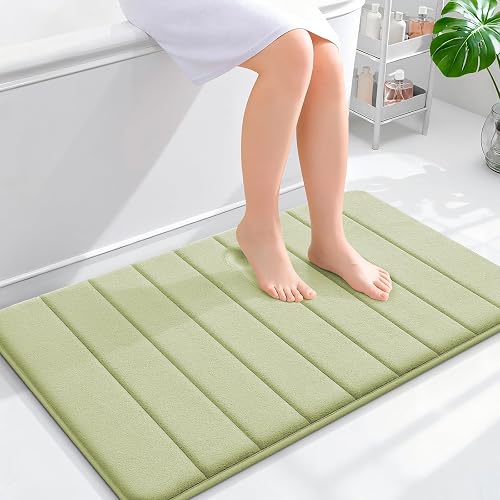 OLANLY Memory Foam Bath Mat 35x24, Super Soft Absorbent Bathroom
