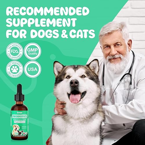 Miniatura 6 de Probióticos líquidos para perros y gatos con prebióticos y enzimas digestivas - Fórmula 3 en 1 para la salud intestinal y absorción de nutrientes -