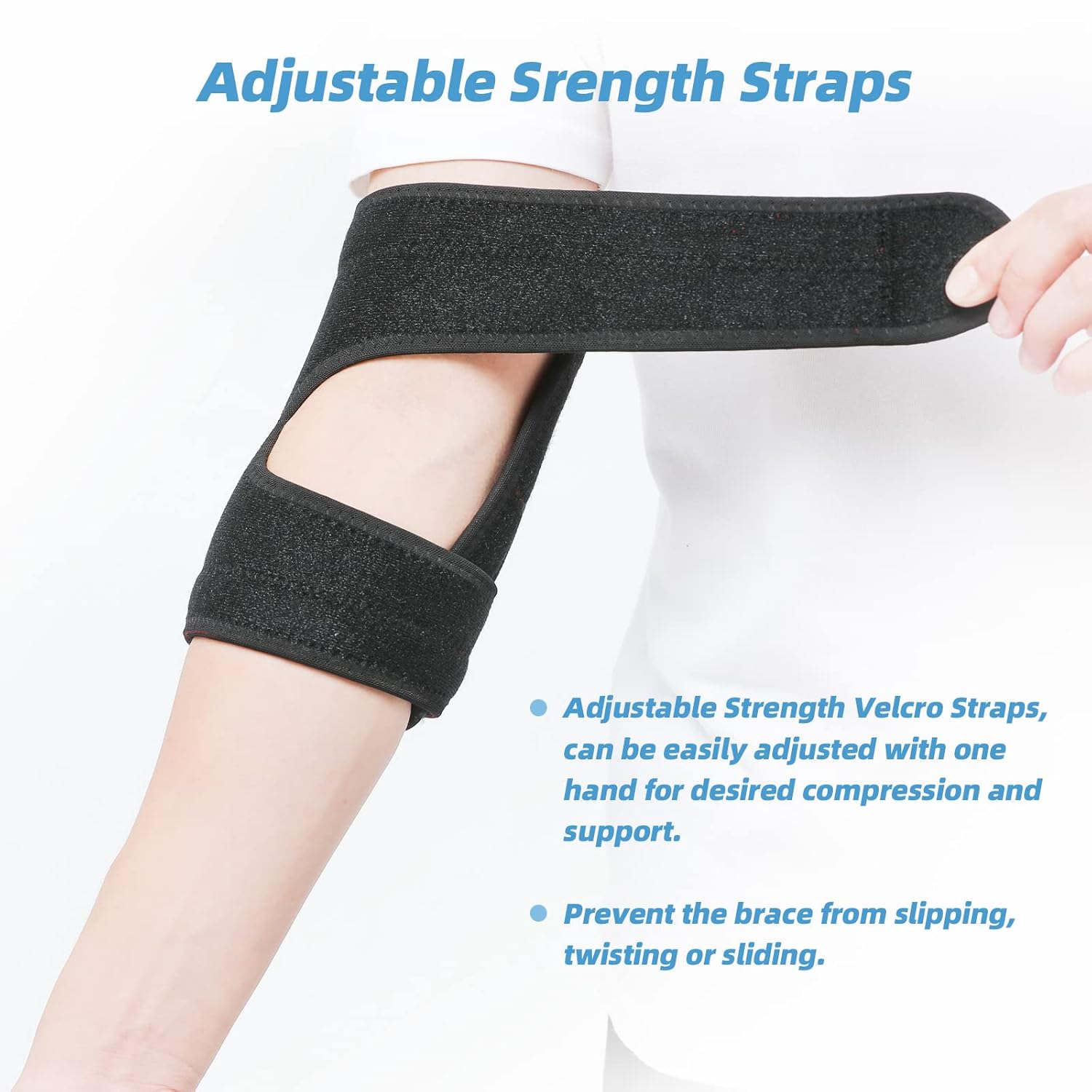 Solmyr Elbow Brace, Tennis Elbow Support Brace, Elbow Strap for Tendinitis, Sprained Elbows, Golfer's Elbow, Adjustable Elbow Strap with Dual-Spring Stabilizer,Provides Support and Relieve Pain,Unisex : Health & Household
