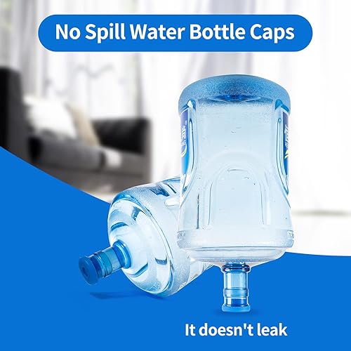 Miniatura 4 de OKLGO Tapa de jarra de agua de 3 y 5 galones, reutilizable, tapas de botella de agua de 2.165in, tapas de silicona de repuesto antisalpicaduras