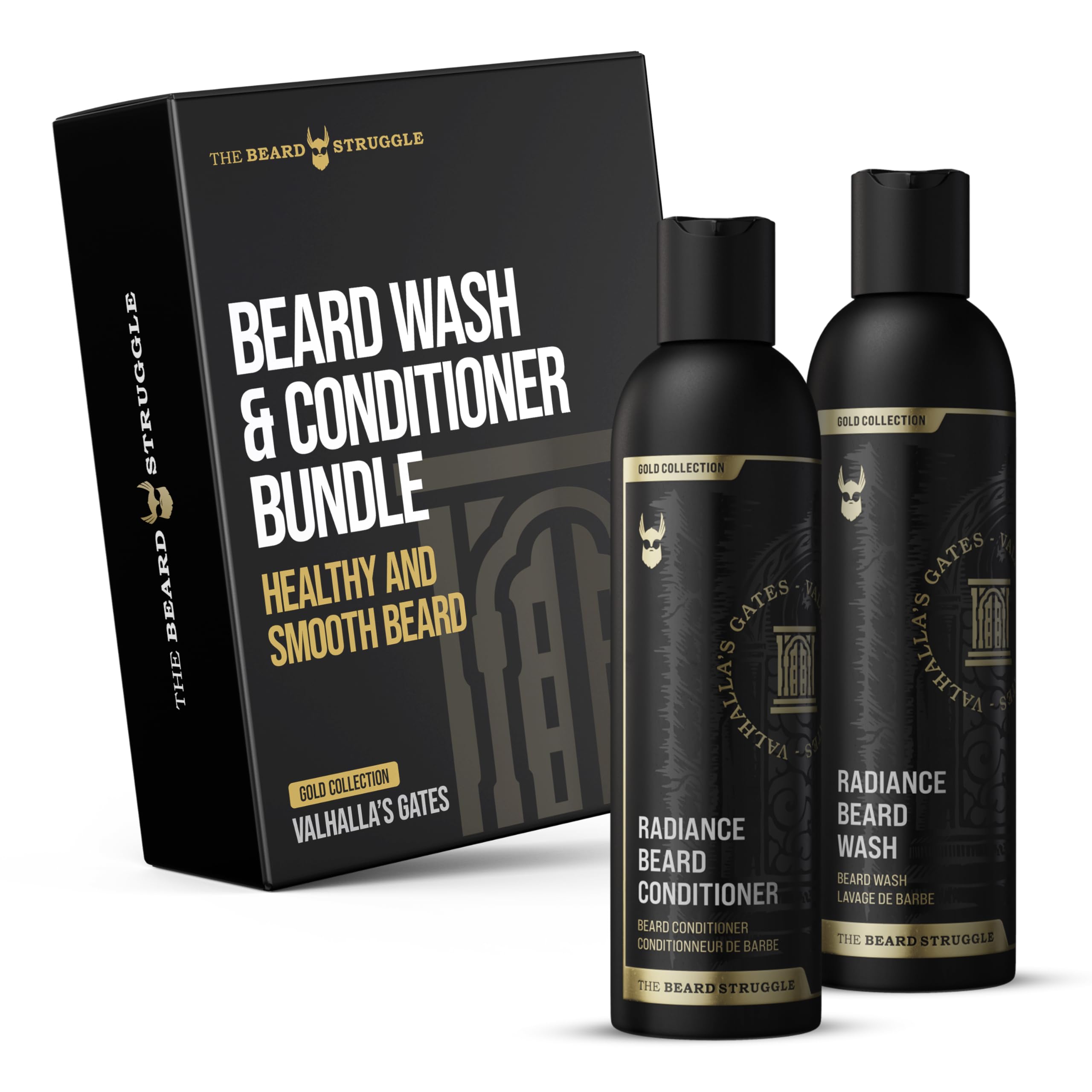 The Beard Struggle Bartshampoo & Conditioner Set – Bartpflege & Bartreinigung für Männer – Feuchtigkeit & weicher Bart, 2er Pack