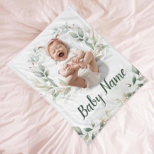 Miniatura 100 de Manta de bebé personalizada con nombre, mantas de bebé de elefante personalizadas para niñas, regalos de bebé, productos para bebés, mantas súper