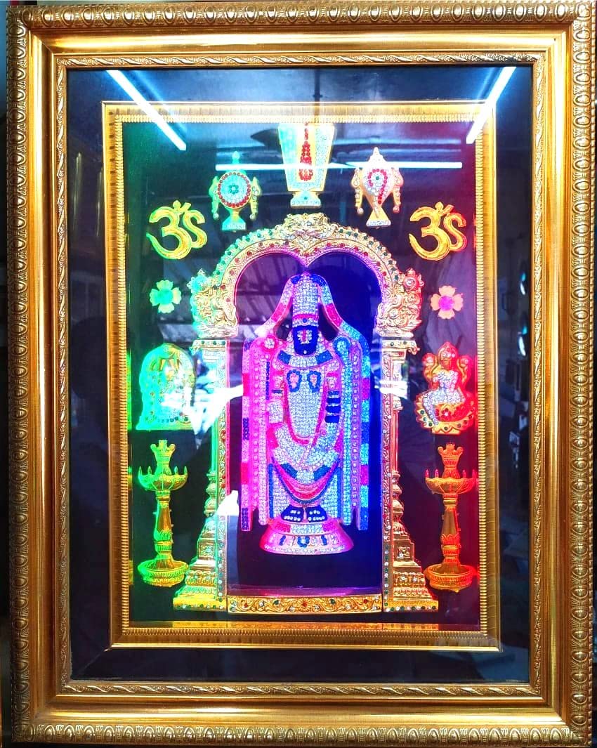 Gravity Elegance Tirupati Balaji Photo With Led Lights 24 X 18Inch