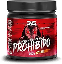 3VS Nutrition Pré Treino Prohibido 360g Sabor Citrus
