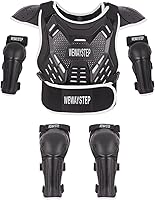 Vista 11 de Armadura de Bicicleta de Tierra para Niños - Equipo Protector de Motocross con Protector de Pecho, Rodilleras y Coderas para Ciclismo y Conducción