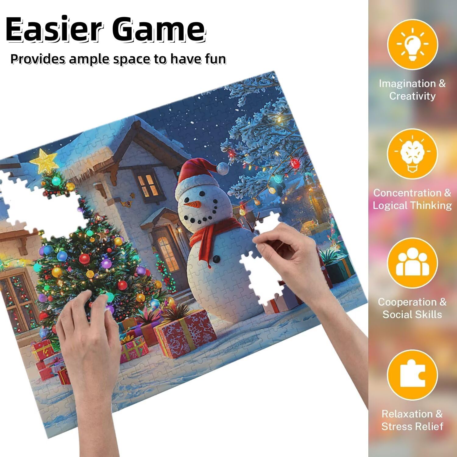 Jigsaw Puzzle, 5000 Pezzi Puzzle Classici, Natale Puzzle Rilassamento Intelligence, Mpossibile Difficile Puzzle Impegnativo per Adulti Puzzle Gioco Familiare, Regalo per Amore Amico fr0-541