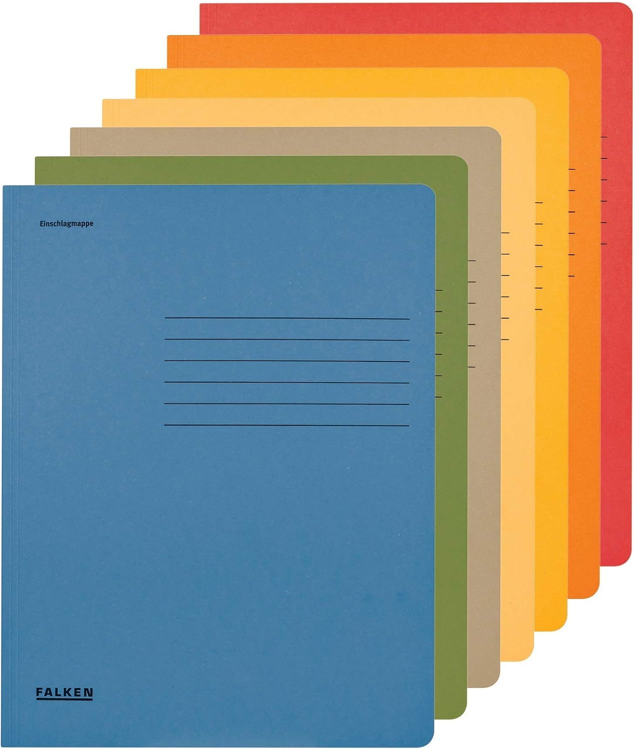 Exacompta - Ref 80001449001F - FALKEN - Recycled 3-Flap Folders - A4 (210 x 297mm) in Size, 320gsm Recycled Manilla, Holds Up to 200 Sheets - Buff (Pack of 25)