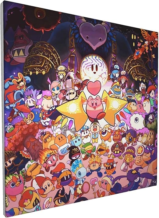 Amazon 星のカービィ 1 背景の壁の装飾 フレームレス装飾画 ペインティング アートオーナメント 壁掛け 帆布がきつい タイトで厚い 明るい画質 Hd印刷 無臭で無毒 収縮防止 部屋の装飾 簡単にハングアップ 環境を守ること 人気クリエイティブギフト 30 30cm ウォール