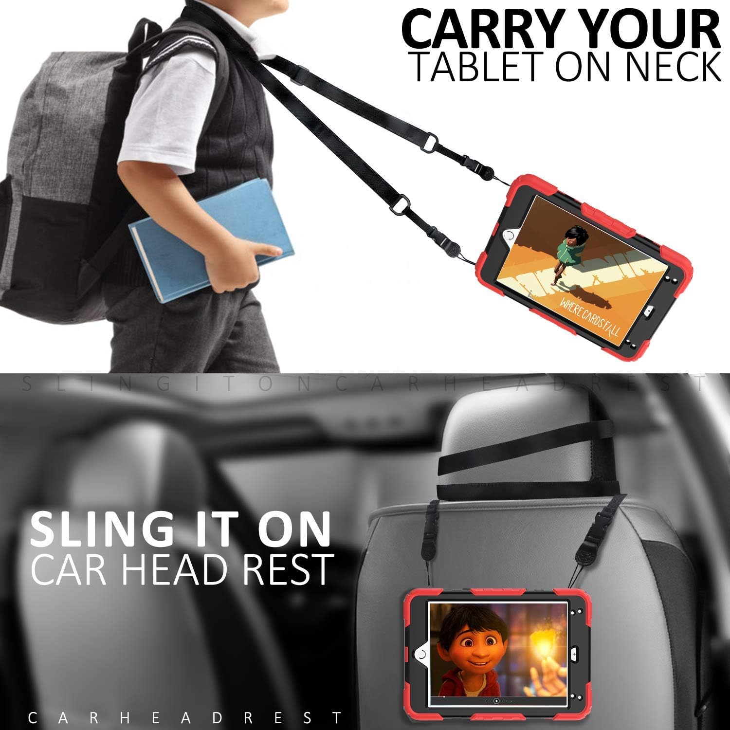 Lіmіtеd Dіѕсоunt iPad Mini 5/4 Case, iPad Mini 5th/4th Generation Case 7.9'', [Kid Proof] Ambison Full Body Protective Case with 9H Tempered Glass Screen Protector, 360° Rotatable Kickstand & Hand Strap (Red & Black)