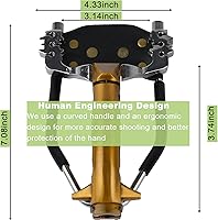 Vista 2 de Slingshot,Wrist Support Rocket Fishing and Hunting,Dual Purpose Slingshot for Hunting Hand Oro izquierdo.