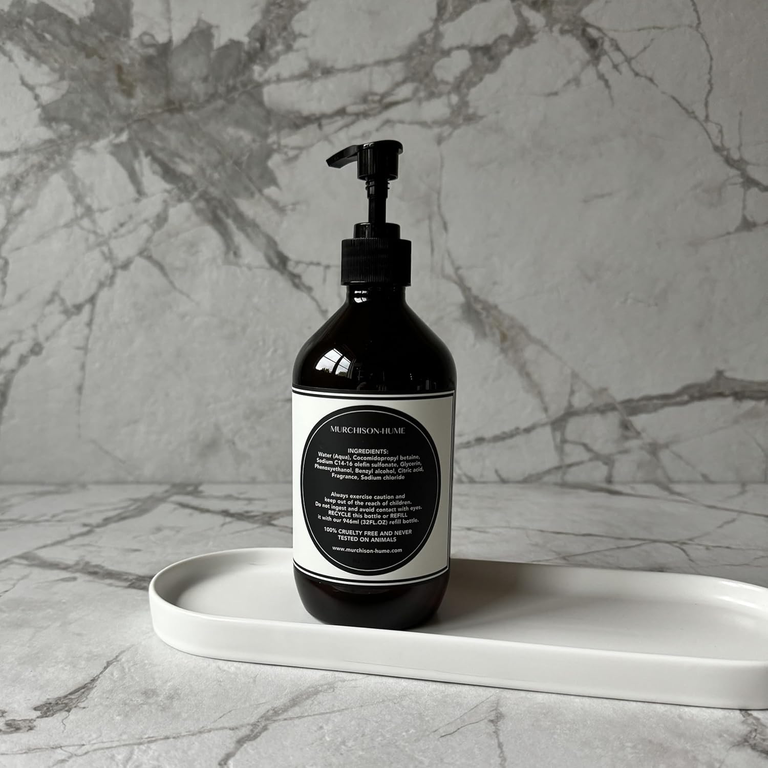 Murchison-Hume Australian White Grapefruit Hand Soap | Superlative Plant-Based Formula with Elegant Refillable Pump Dispenser | Soft & Hydrated Hands | SLS-Free, Paraben-Free & Cruelty-Free | 16 fl oz