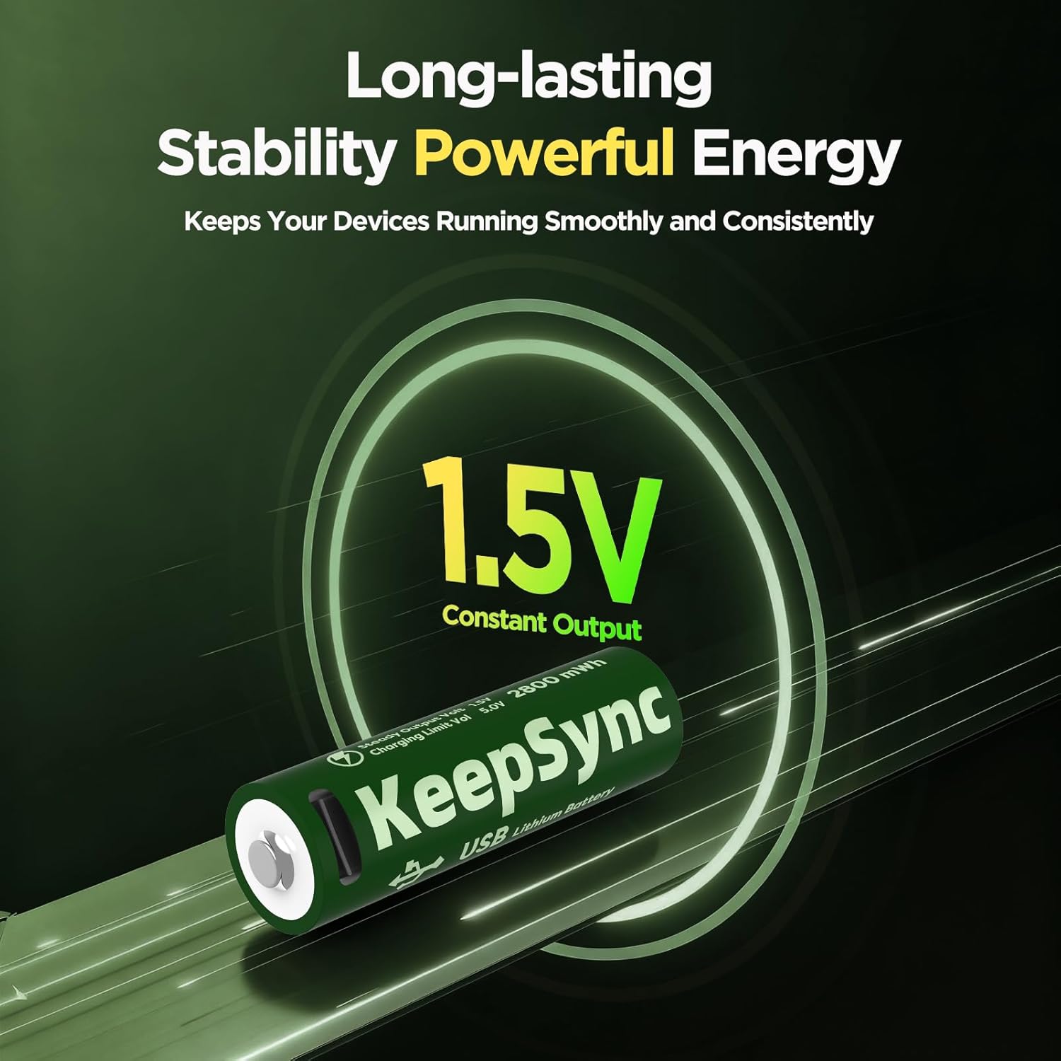 USB Rechargeable AA Batteries, 1.5V Constant Output, Chargeable Over 1000 Cycles, Fast Charging, Built-in Smart Protection, Safe and Reliable for Home and Office Devices (12 Packs)